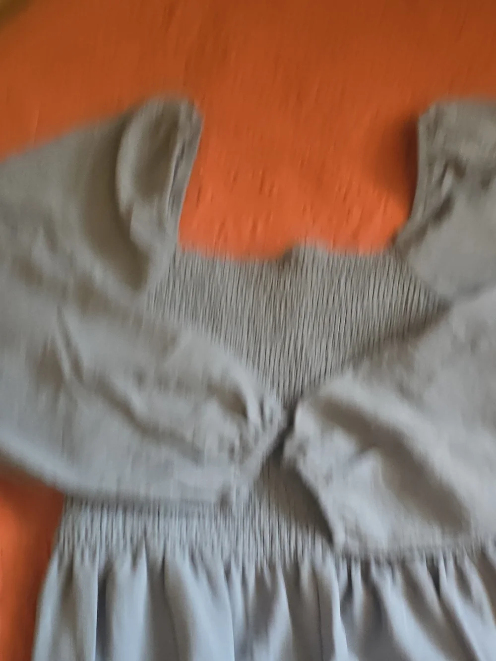 Light Blue Smocked Bodice Wide Leg Romper